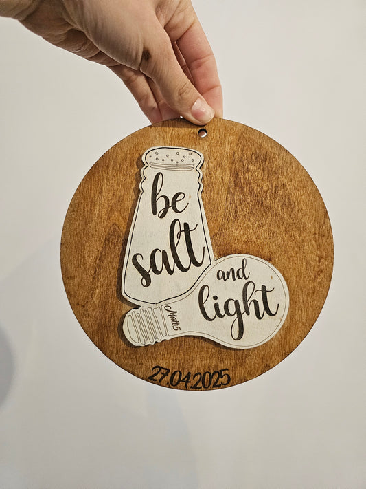 Be Salt and Light – Decorațiune de birou creștină