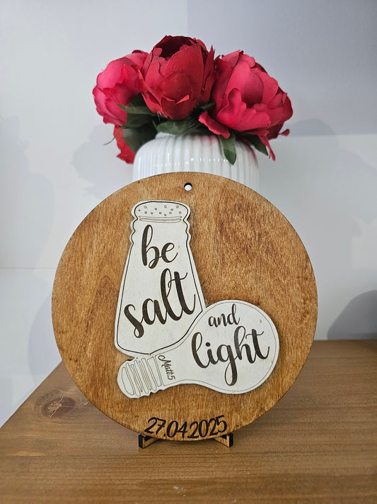 Be Salt and Light – Decorațiune de birou creștină