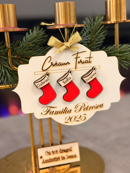 Glob  „Șosete de Familie” – Personalizat cu Nume