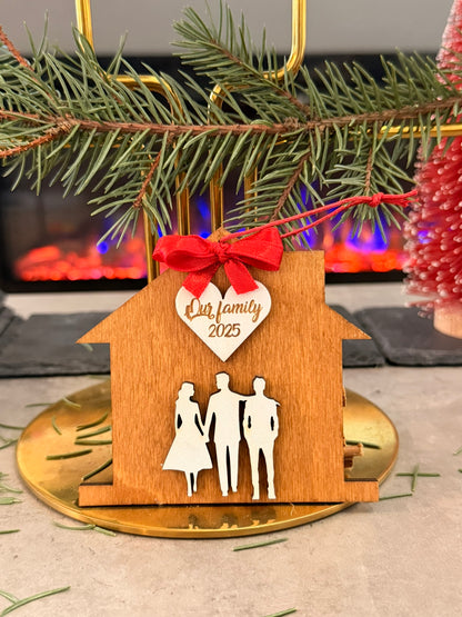 Glob „Casă și Familie” – Ornament Personalizat de Crăciun