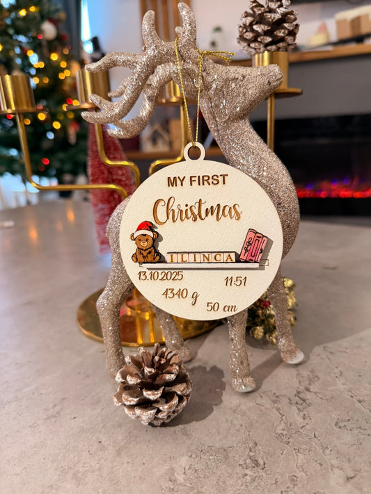 Glob "My First Christmas" cu detaliile de la naștere