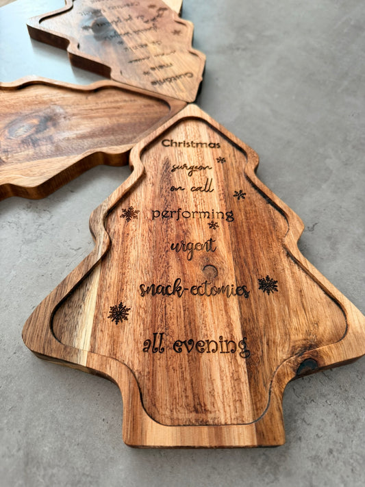 Platou brad personalizat – cadou special de Crăciun