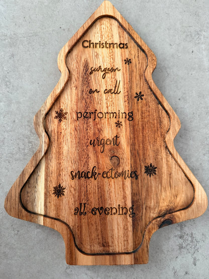 Platou brad personalizat – cadou special de Crăciun