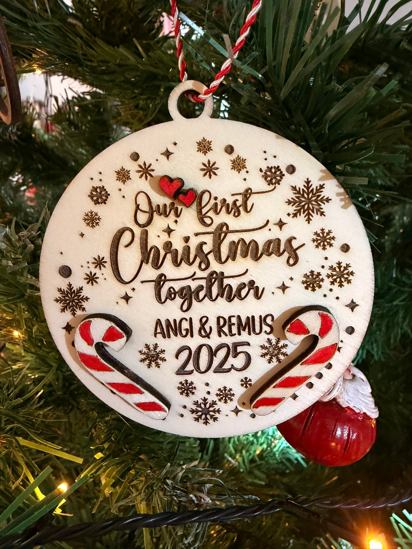 Glob personalizat „Primul Crăciun împreună”