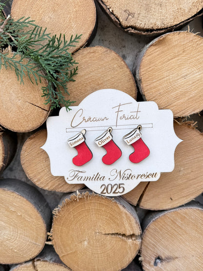Glob  „Șosete de Familie” – Personalizat cu Nume