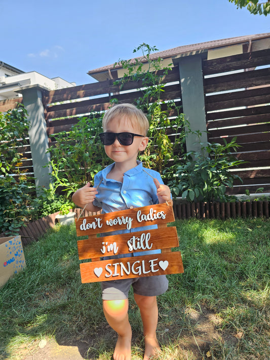 accesoriu nunta copii don t worry ladies i m still single