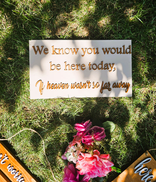 un decor special penru scaun de nunta in memoria celor plecati dintre noi we know you would be here today, if heaven wasn t so far away